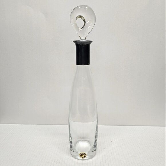 E. Dragsted of Denmark Sterling Silver Ware Clear Glass Decanter Vintage MCM - Picture 1 of 10